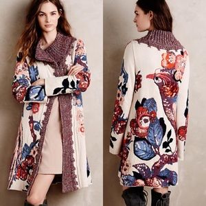 Anthropologie embroidered foret cardigan